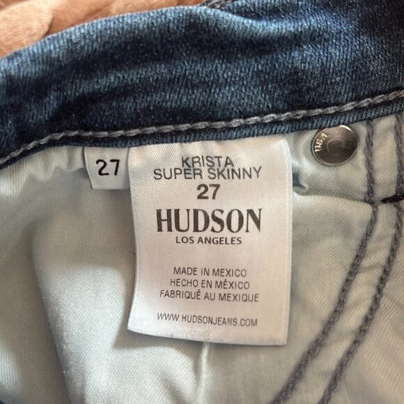 Hudson Krista Super Skinny jeans distressed 27 medium wash - Picture 5 of 6